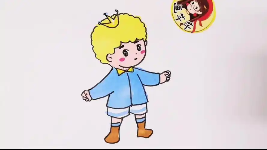 帅气小王子,男孩简笔画