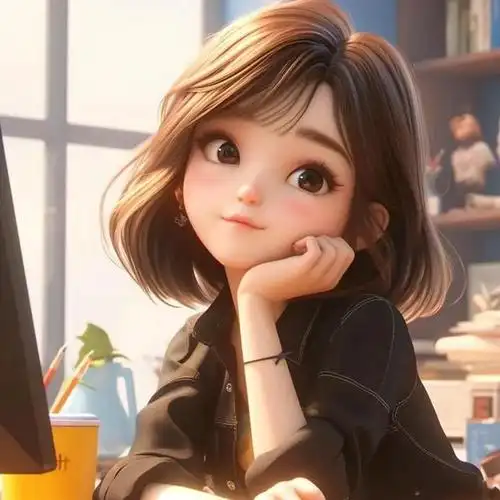 清爽气质短发女生头像