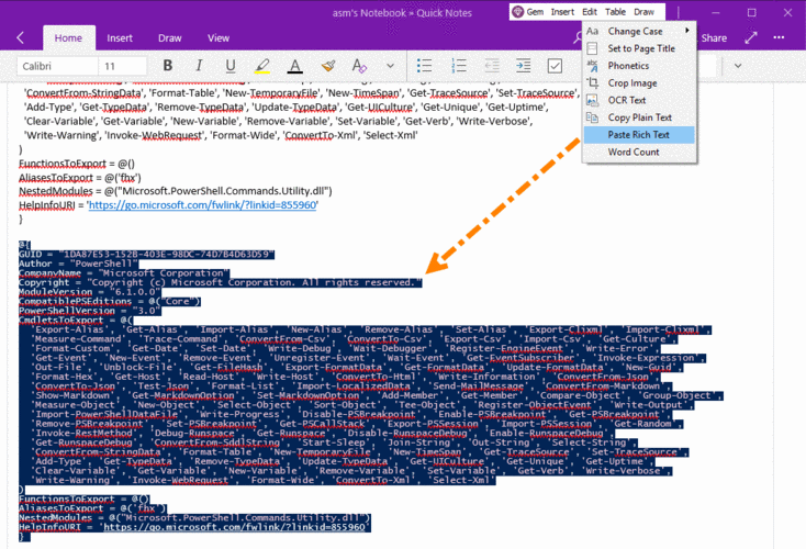uwp如何从windowspowershellise复制代码到onenote并保持语法高亮格式