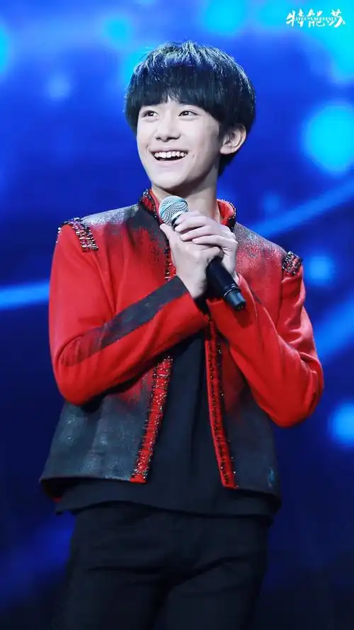 tfboys易烊千玺 150815 两周年见面会 高清 cr.logo 甜甜的笑