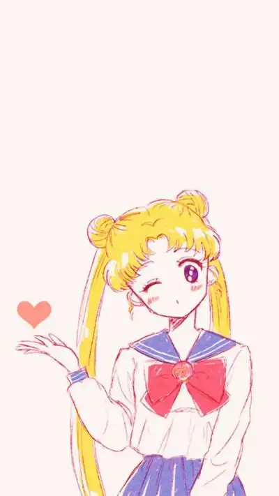 我的少女心 美少女战士简单手机背景聊天壁纸