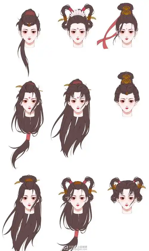 古风女性的发型设计