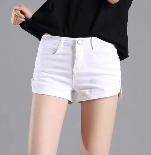 新款白色牛仔短裤