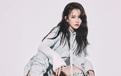 刘些宁甜酷牛仔套装桌面壁纸