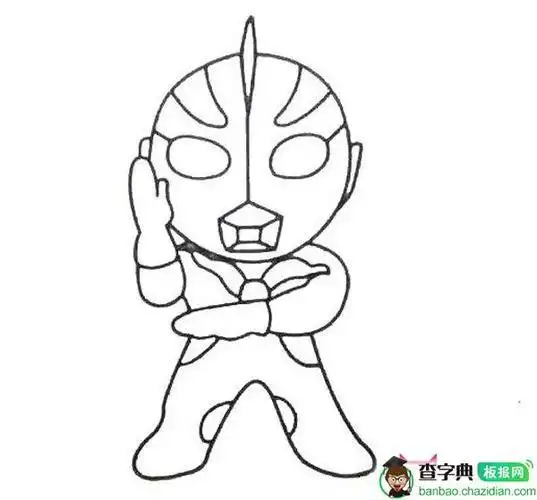 好画的奥特曼简笔画怎么画的