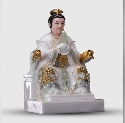 九黎 碧霞元君神像汉白玉泰山奶奶神像供奉东岳泰山娘娘像泰山老母