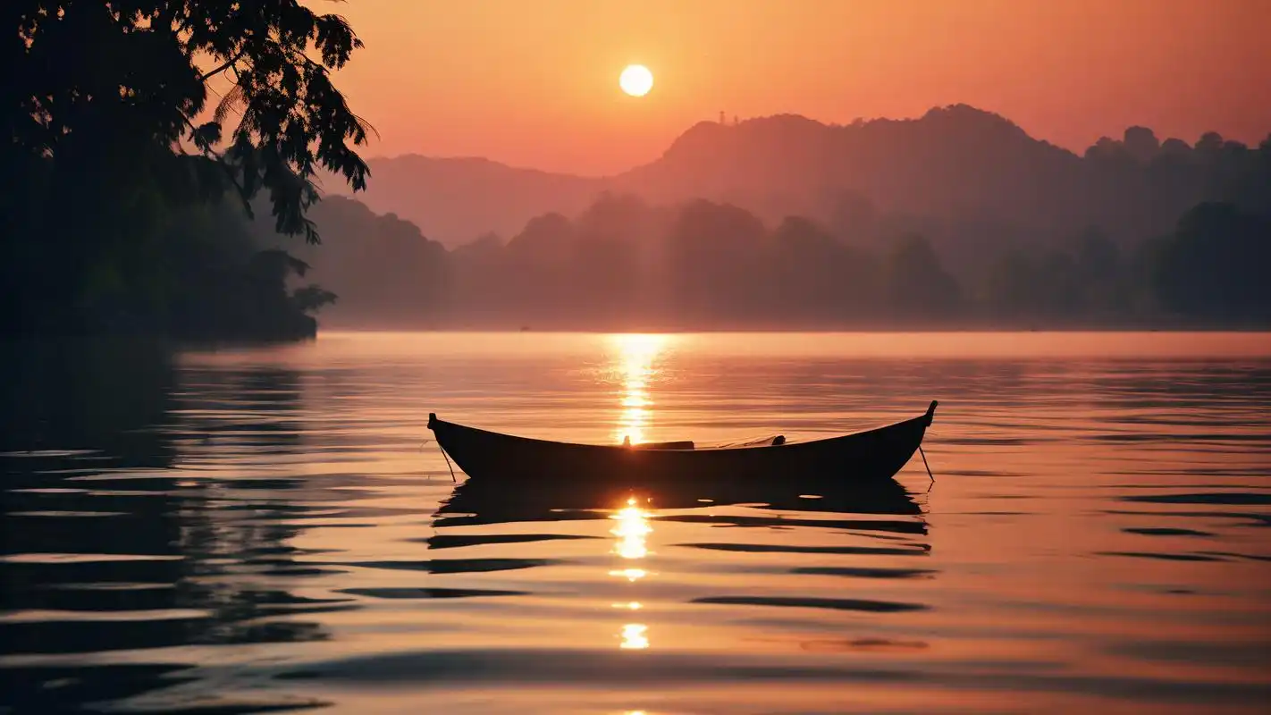 93 绝美湖边晚霞高清壁纸 95 想感受大自然的壮美与神秘吗?