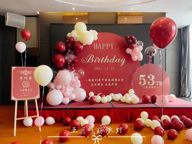 红色主题生日宴