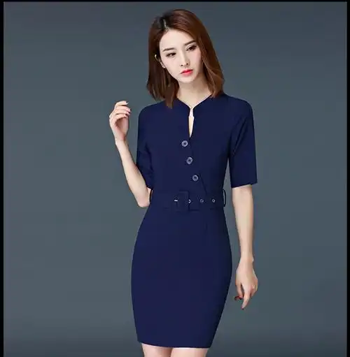 1003特价实拍职业连衣裙女2017工作服一步裙ol通勤大码修身包臀裙
