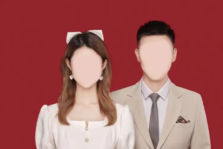 结婚登记照模板73一定要好好相爱吖7575