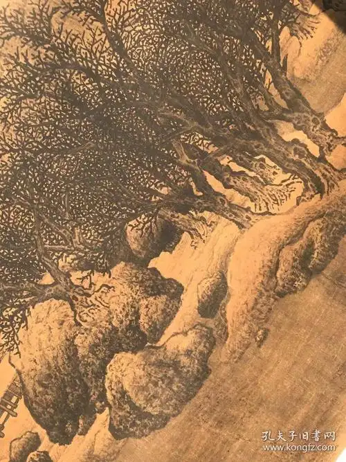 范宽雪景寒林图.尺寸 最大可做150*183.57厘米.宣纸水墨原色复制.