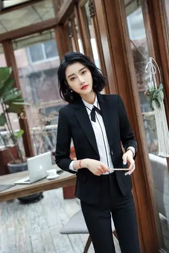 职业装女西装套装新款长袖时尚两件套气质修身女士西服商务正装