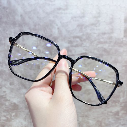 蓝光防辐射护目眼镜近视透明大框网红框架可配防蓝光镜