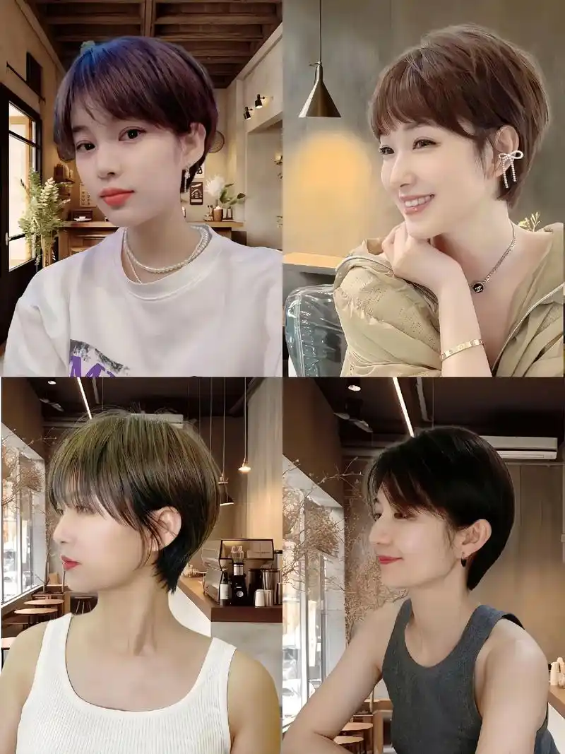 又帅又飒的挂耳短发,时尚又干练 别再说"女生剪短发必后悔"! - 抖音