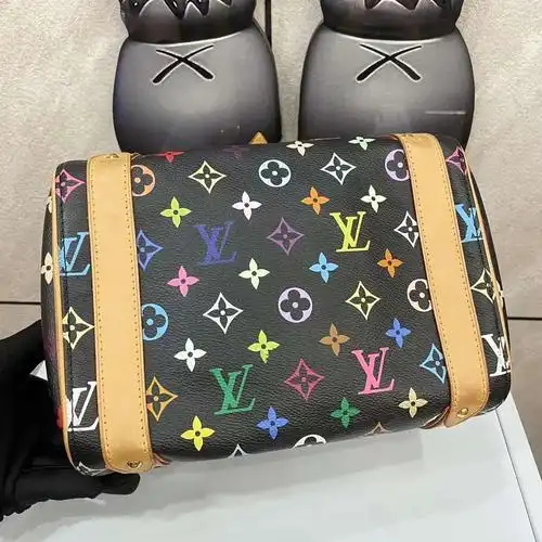 lv 黑三彩68限量版68保60龄球60手提包95新, - 抖音