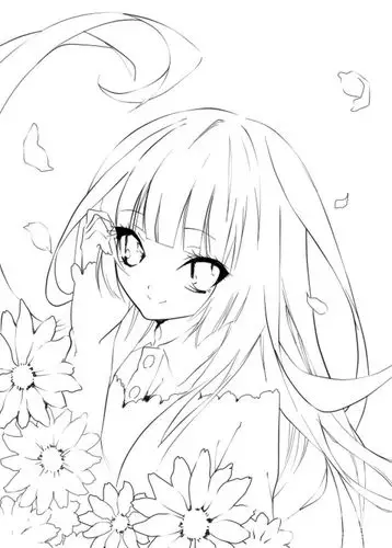 复杂铅笔画动漫人物图片