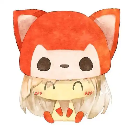 头像萌情侣水彩可爱萌萌嗒帽子q版卡通阿狸