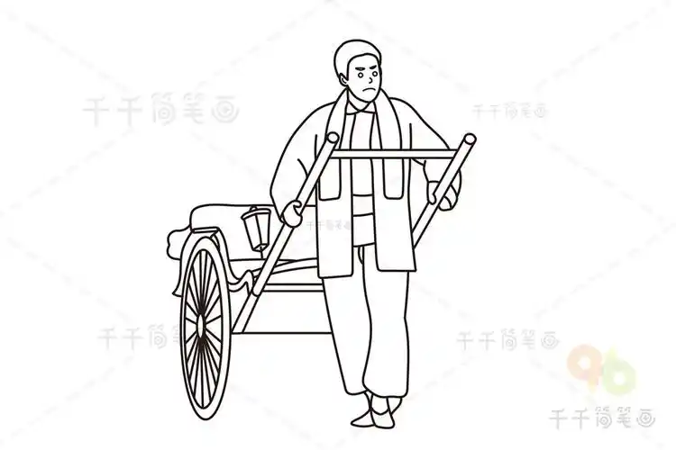 骆驼祥子简笔画图片