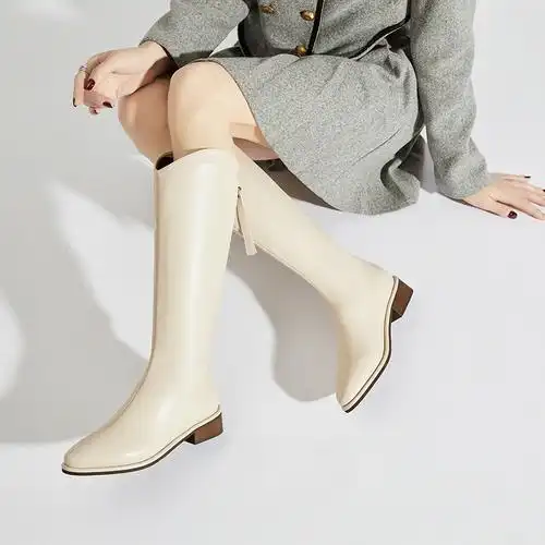 珂卡芙尖头长筒靴女高筒靴