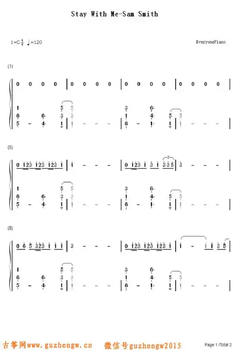 staywithmesamsmith简谱需改编
