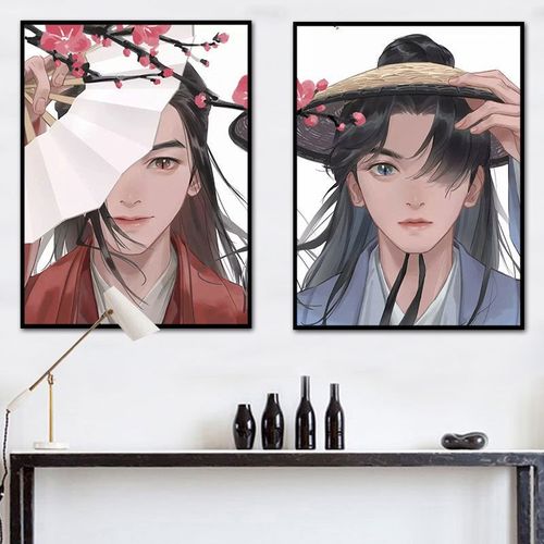 山河令温客行周子舒动漫人物diy数字油画手绘填色画手工油彩画