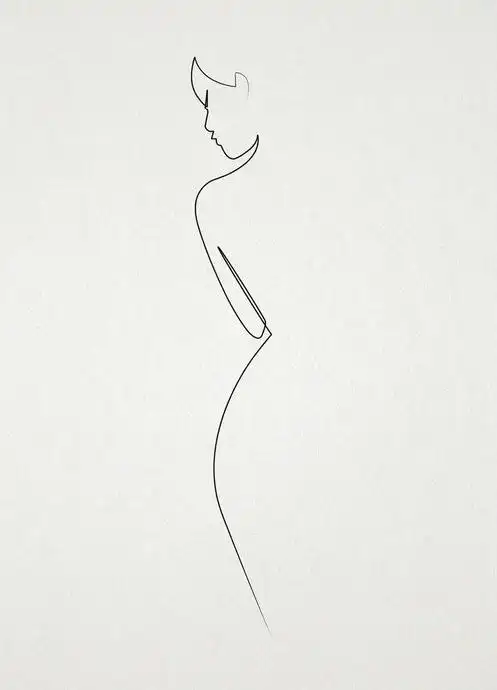 极简线条娃娃简笔画