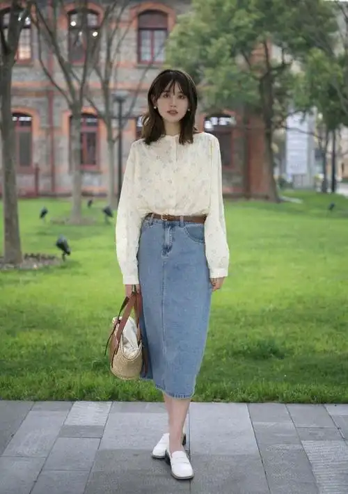 小个子女生夏天穿衬衫还是搭配半身裙更合适简单时髦还显高挑