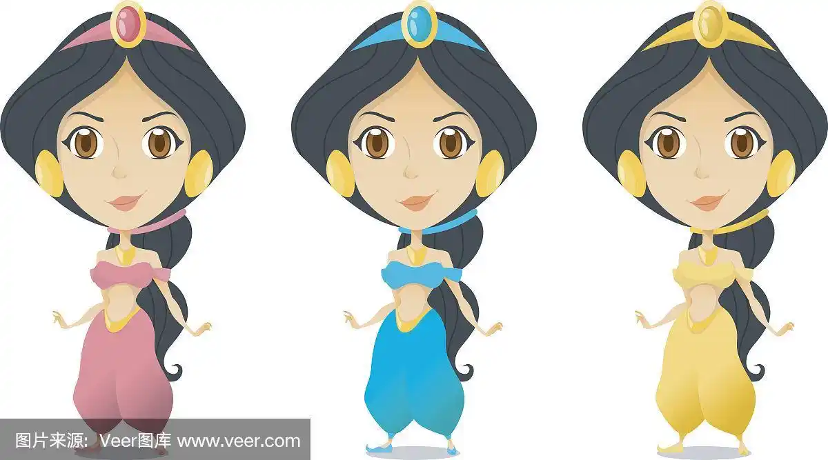 可爱的阿拉伯公主卡通