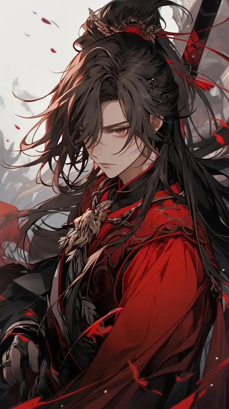 对黑发红衣真的毫无抵抗力啊!#ai绘画 #邪魅 - 抖音