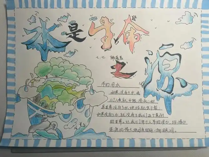 水是生命之源手抄报