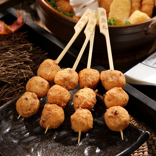 墨鱼鱼丸10串鼎味关东煮食便利店火锅罗森水煮墨鱼丸