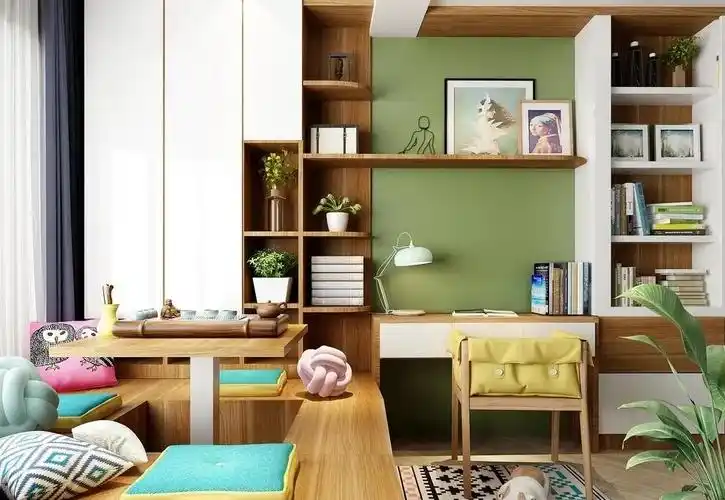 卧室书房一体设计效果图