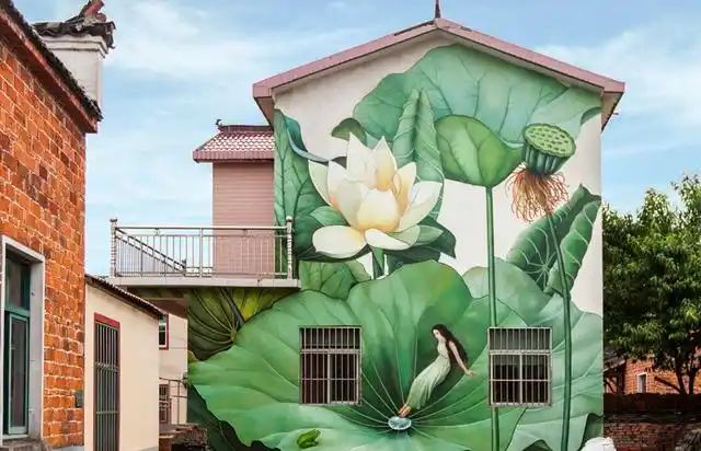 乡村墙体画墙面彩绘诠释文明乡风,昔日的乡村旧貌,变成一处处宣传阵地