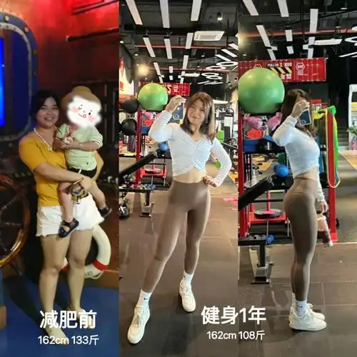 健身一年后对比