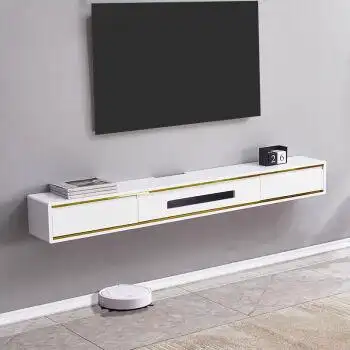 新款电视柜网红现代轻奢挂墙吊柜小户型悬挂客厅置物架壁挂式悬空白色