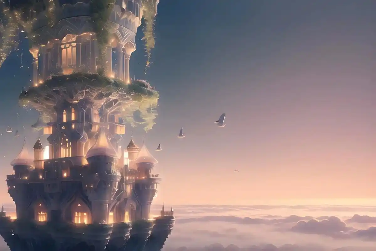天空之城#ai绘画 #科幻壁纸 - 抖音