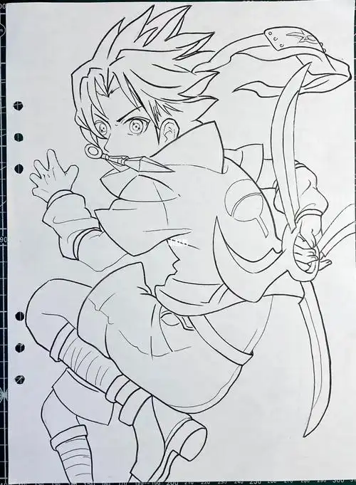 宅家画画打卡  #马克笔手绘  #火影忍者  #马克笔动漫  #人物  #佐助