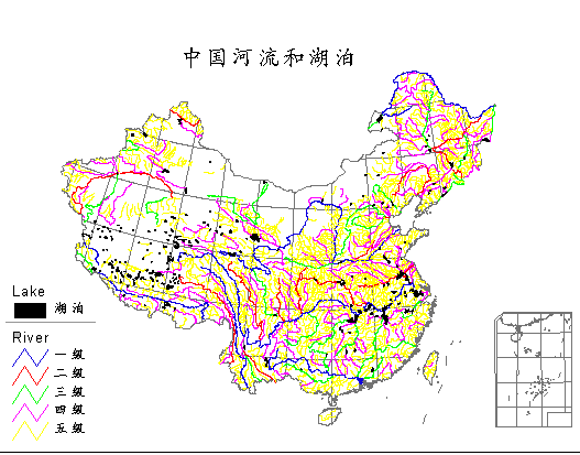 中国河流和湖泊的分布