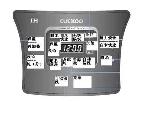 求 原装进口福库高压电饭煲锅 cuckoo hlxf108sr 的中文说明书,或者