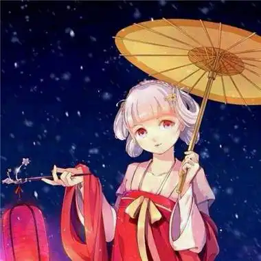古风红衣女撑伞头像,动漫头像图片