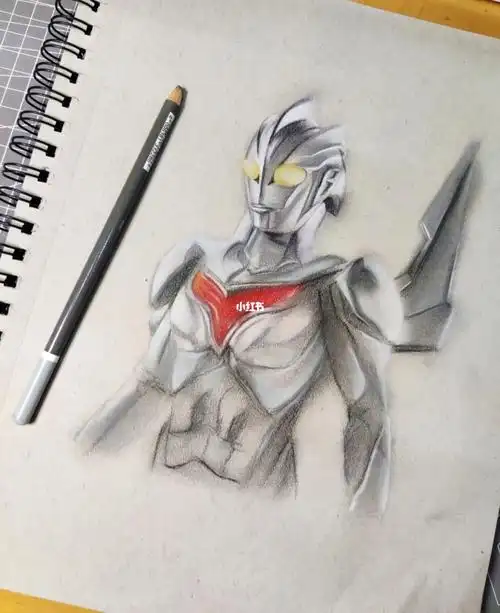 用色粉画幅诺亚奥特曼#画画  #彩铅手绘  #奥特曼  #寻找小红书绘画