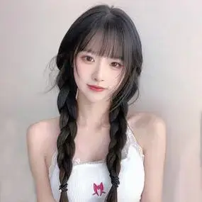 双马尾假发头套式辫子