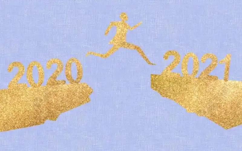 跨越2020迎接2021的创意背景图