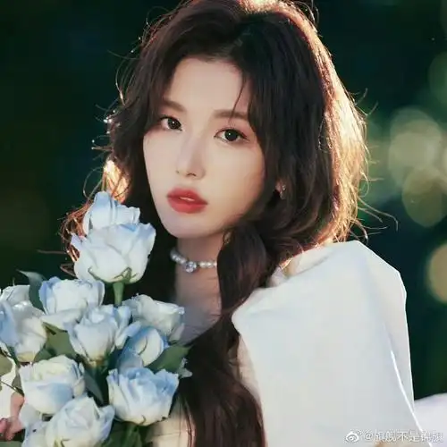女明星捧花头像