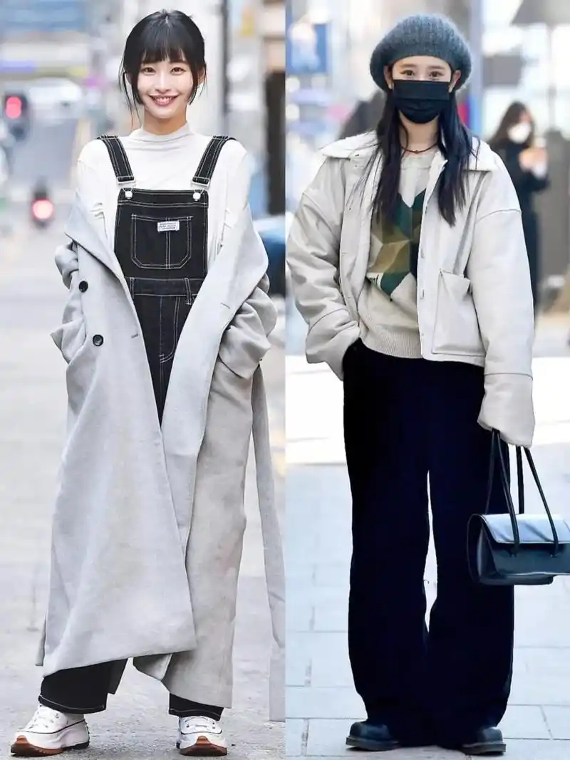 首尔秋冬街拍|韩国妹妹的时髦穿搭分享.图源:ensorcel - 抖音