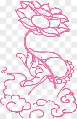 观音手佛手荷花png手绘佛教佛手莲花矢量素材pngai佛手pngai佛手托