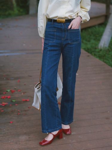 littlenana微喇喇叭牛仔裤女高高腰宽松松显2021年春秋牛仔裤