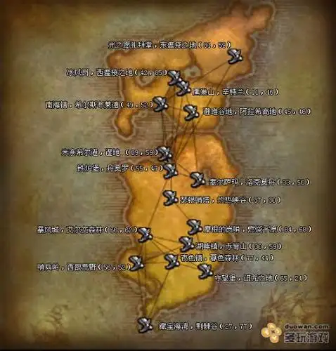 东部王国飞行点图