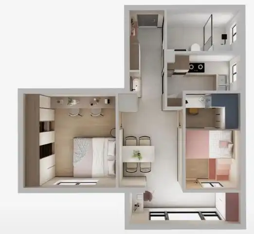 今天分享的这个案例是一个一室一厅的小户型.