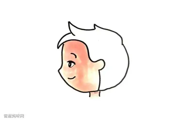 简笔画男孩侧脸简笔画